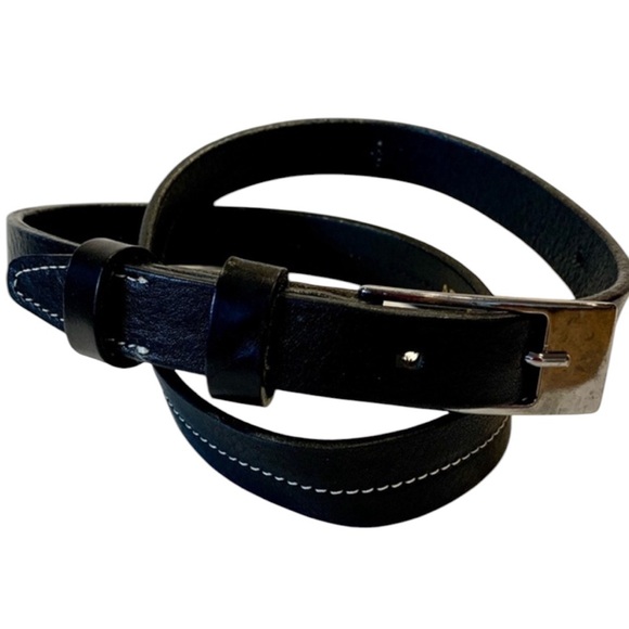 Araldi Genuine Black Leather Belt‎ M - Picture 1 of 8